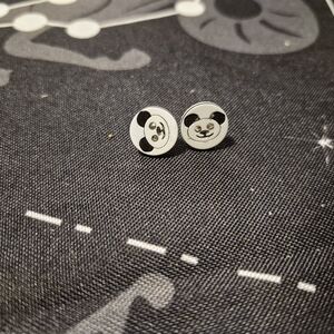 Panda Face Stud Earrings